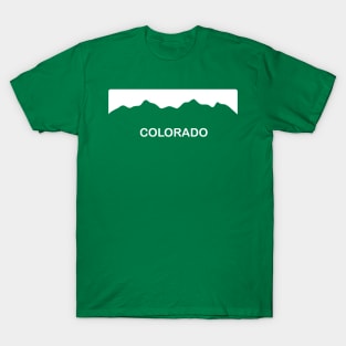 Colorado License Plate Rocky Mountains White T-Shirt